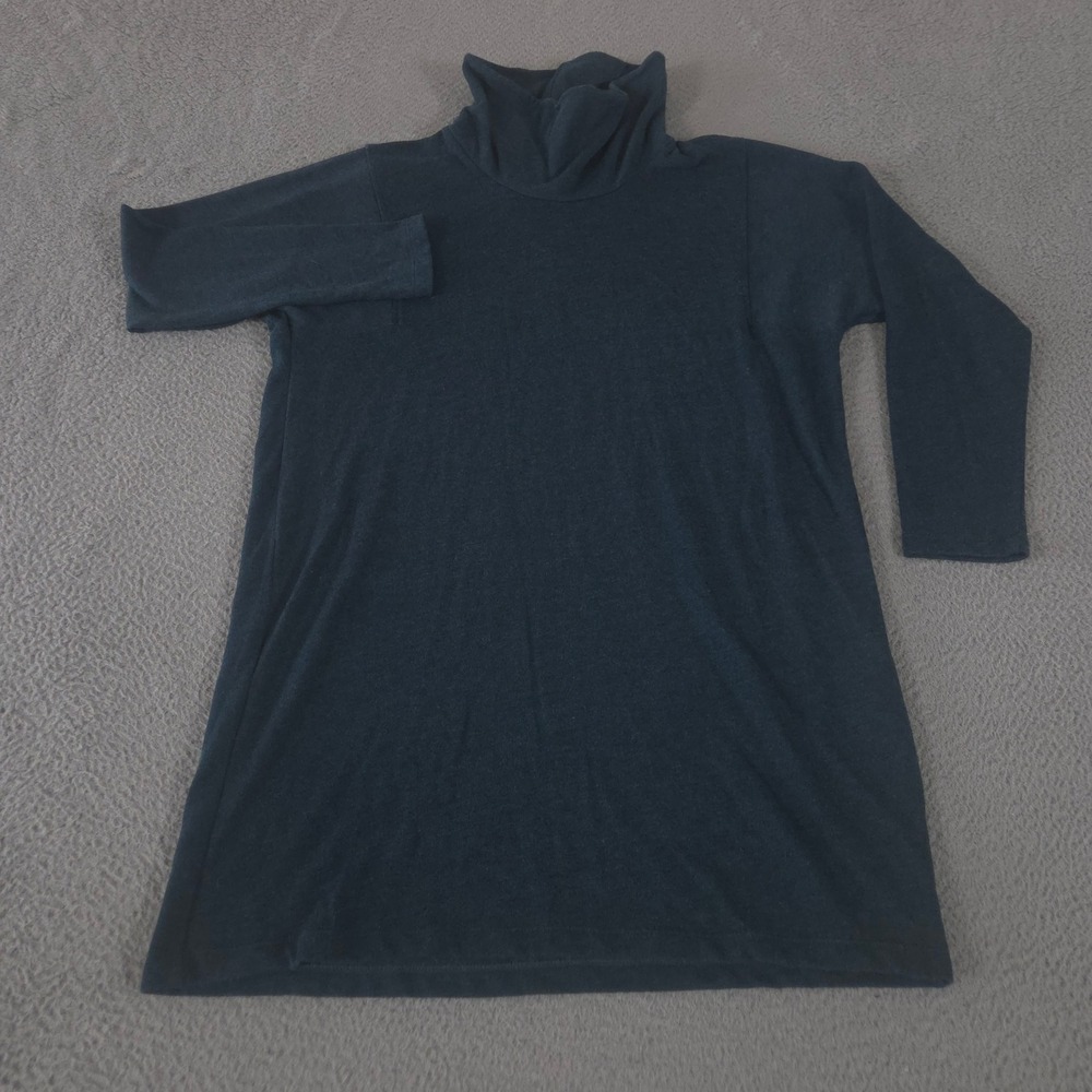J. Jill Dress Womens Medium Teal‎ Pure Jill Cowl Neck Cotton Blend Knit Tunic